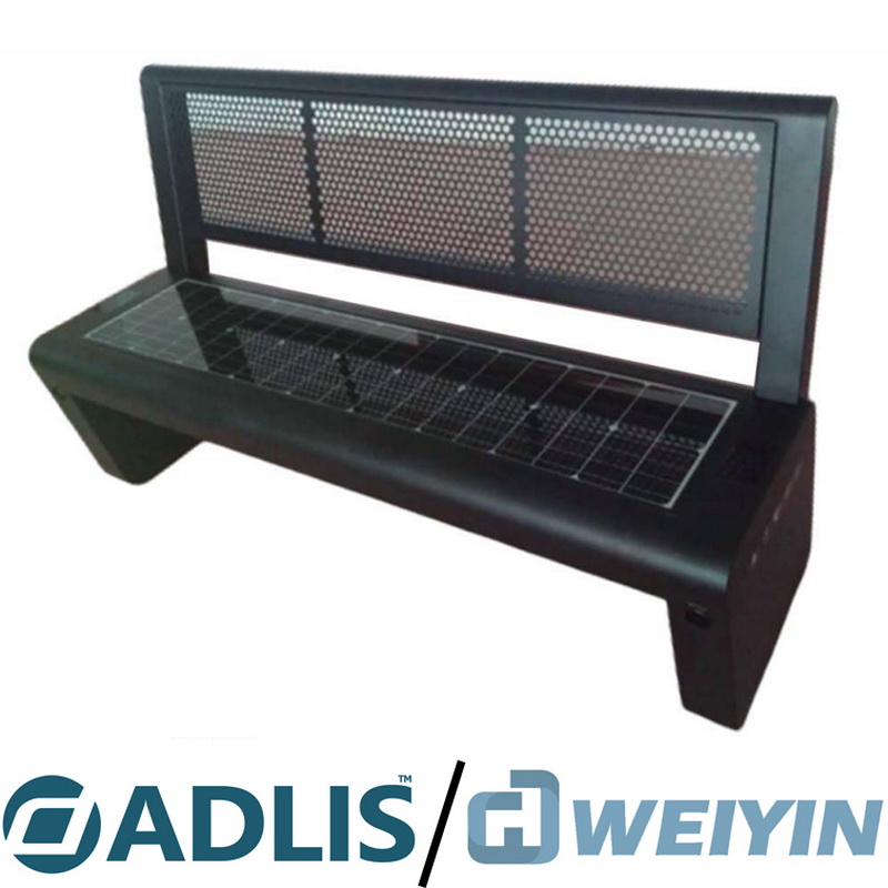Висококачествен материал Лесен монтаж Безплатна поддръжка Интелигентни пейки със слънчеви батерии