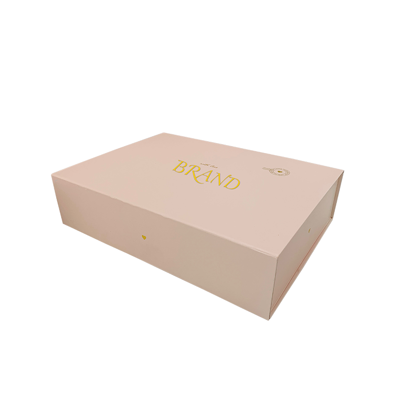 Розова елегантна хартиена кутия със сгъваем стил