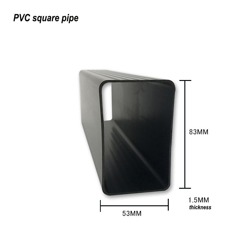 PVC кухи квадратна тръба правоъгълна пластмасова тръба pvc квадратни тръбни профили