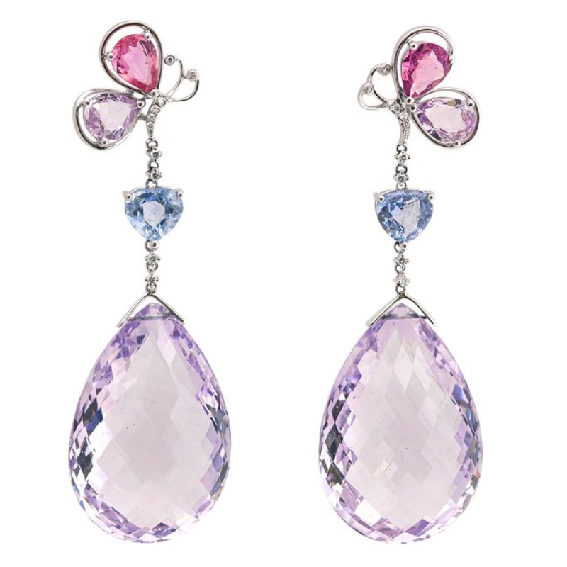 925 стерлингови сребърни пеперуди висулки обеци нокът настройка майсторство Китай Ruifanbao фабрика за обработка на бижута