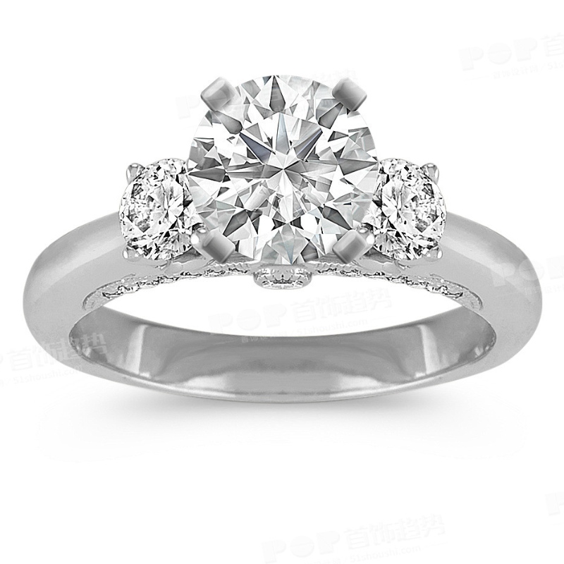 Дамски обикновен атмосферен нокът 925 Сребърен пръстен Китай Фабрика за бижута Ruifanbao