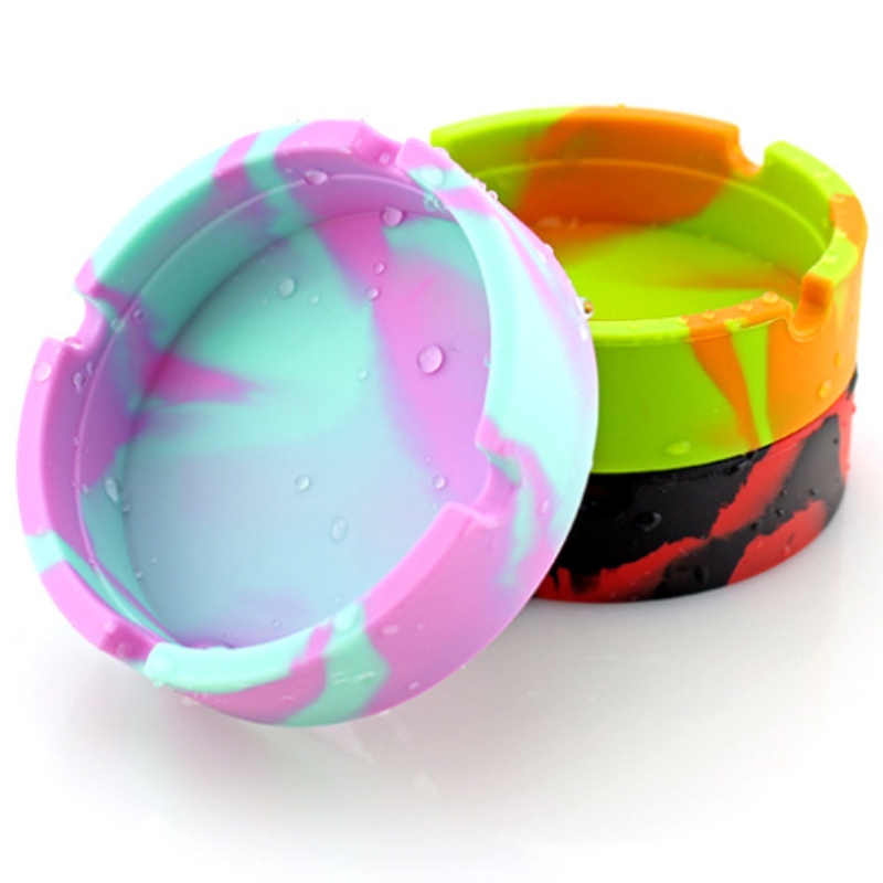 Кръгъл камуфлажен пепелник