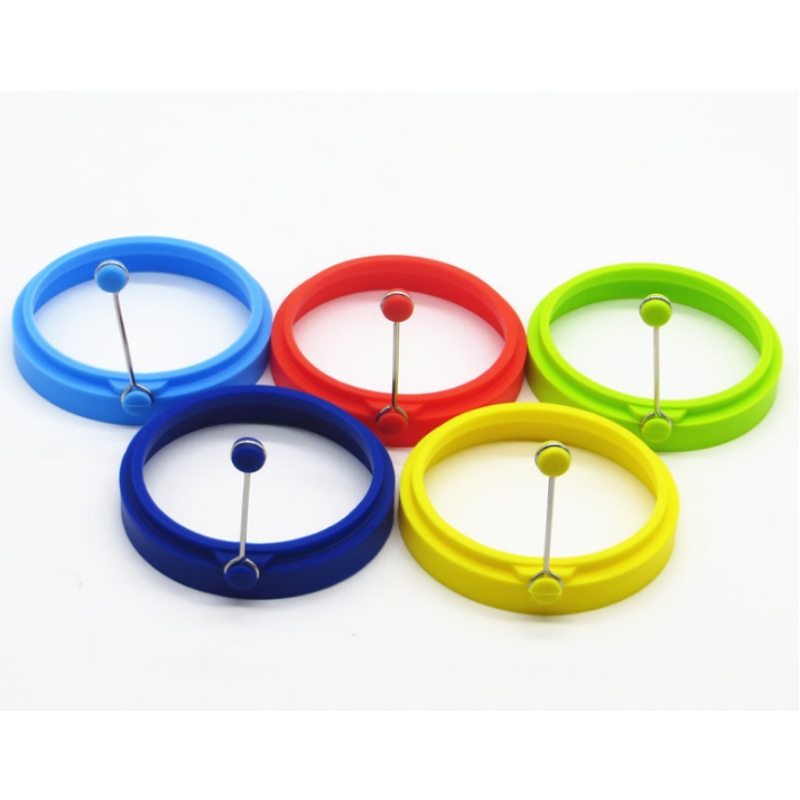 Силиконова кръгла дръжка за омлет силиконова омлет DIY плесен торбичка яйце силиконов пръстен за яйца