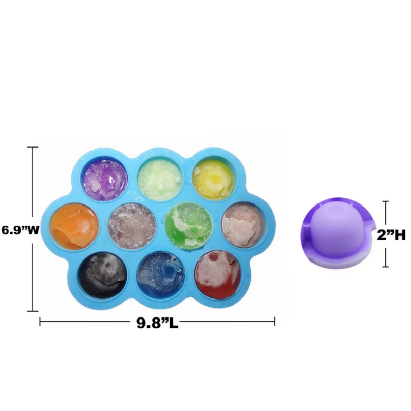 Силициев гел 10-дупка, допълнителна хранителна кутия за производство на лед, кутия за лед, отливка за кърмачета, допълнителна хран...