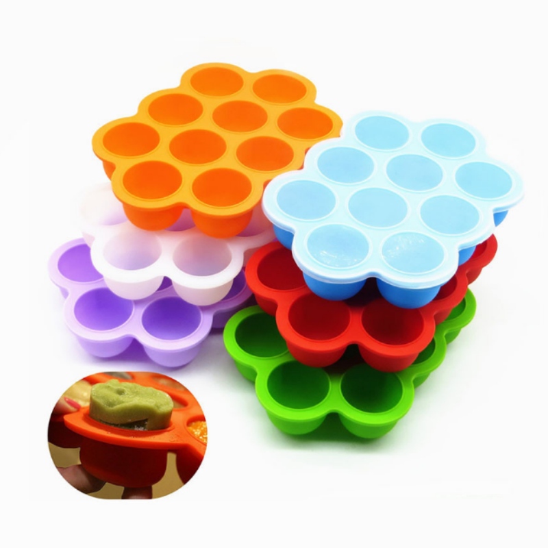 Силициев гел 10-дупка, допълнителна хранителна кутия за производство на лед, кутия за лед, отливка за кърмачета, допълнителна хран...