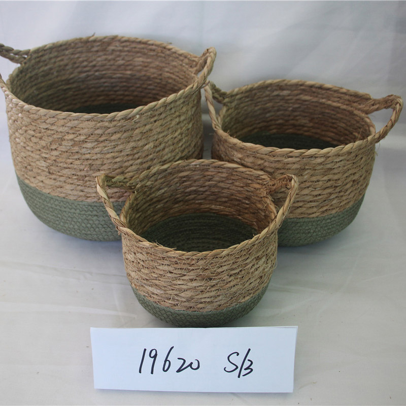 Мултифункционални кухненски кошници от морски водорасли, плетени хартиени въжета за съхранение