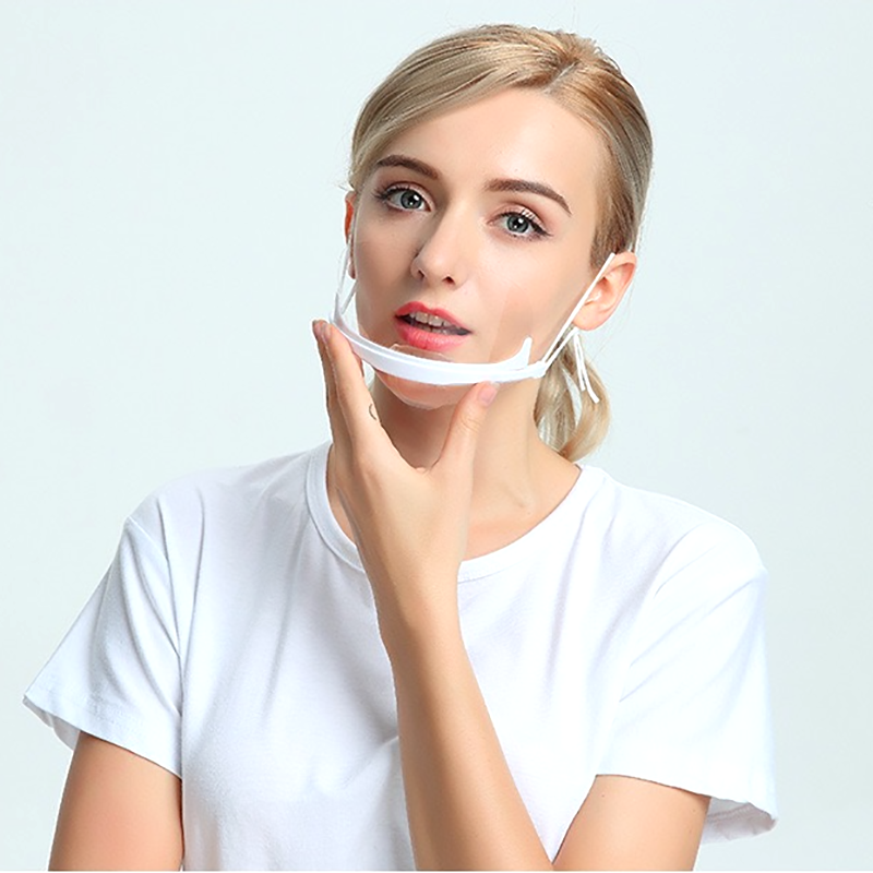 Anti Spatter Clear Smile Отворена уста Пластмасов щит за нос и уста за красота