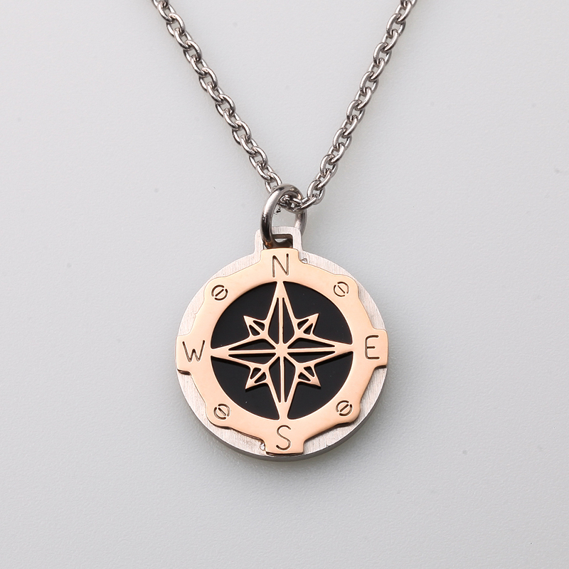 Мъжка огърлица за вятър с котва за вятър от неръждаема стомана в стил Италия, мъжко колие, изработено в Китай