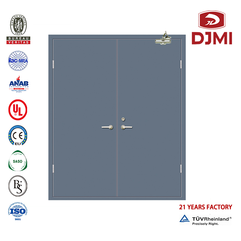 Китайска фабрика Ul Неръждаеми двойни врати Стоманени врати Огнеустойчиви висококачествени двойни люлеещи се врати за продажба ...