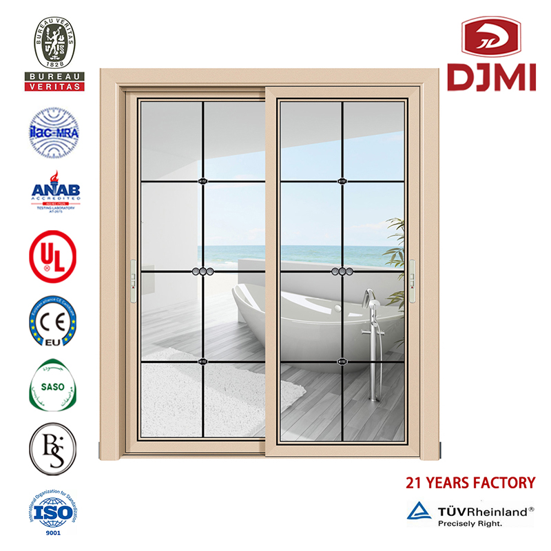 Професионална нова алуминиева плъзгаща се интериорна половин стъклена врата Нов алуминиев Филипини Цена Плъзгащ дизайн за хоте...