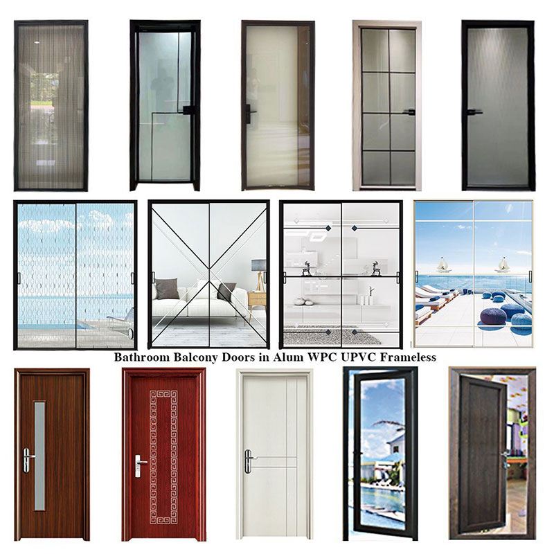 Чисто нова дървесина Вътрешни интериори WPC Door Mattle Hot Selling Combut Room Design Бял апартамент WPC Door Multifuncal Inside Doors Wooden Profile Door WPC Wood