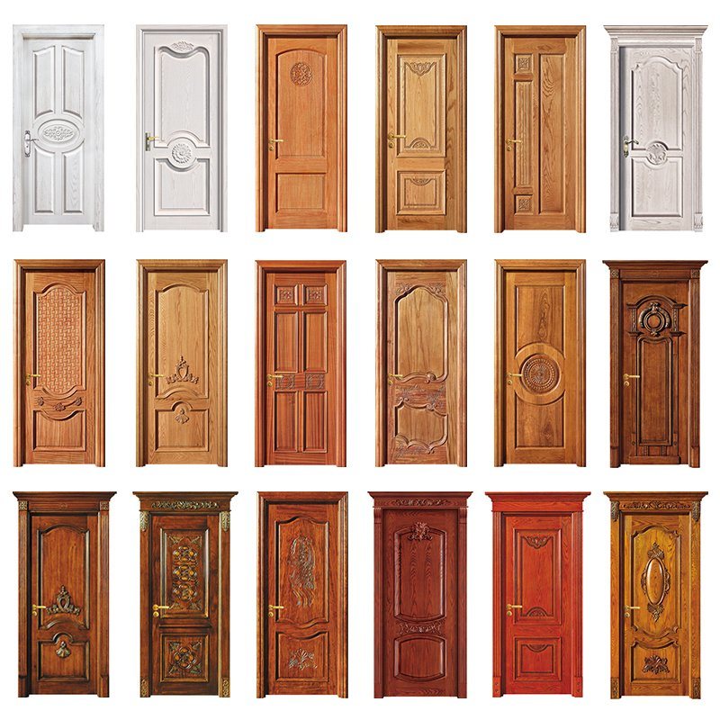 High quality with Aricrove European Wood Droom Door Choop High quality Wooden Doods Design Естествен панел Solid Wood Doors Image Wooden Sliding Laminated Load Door