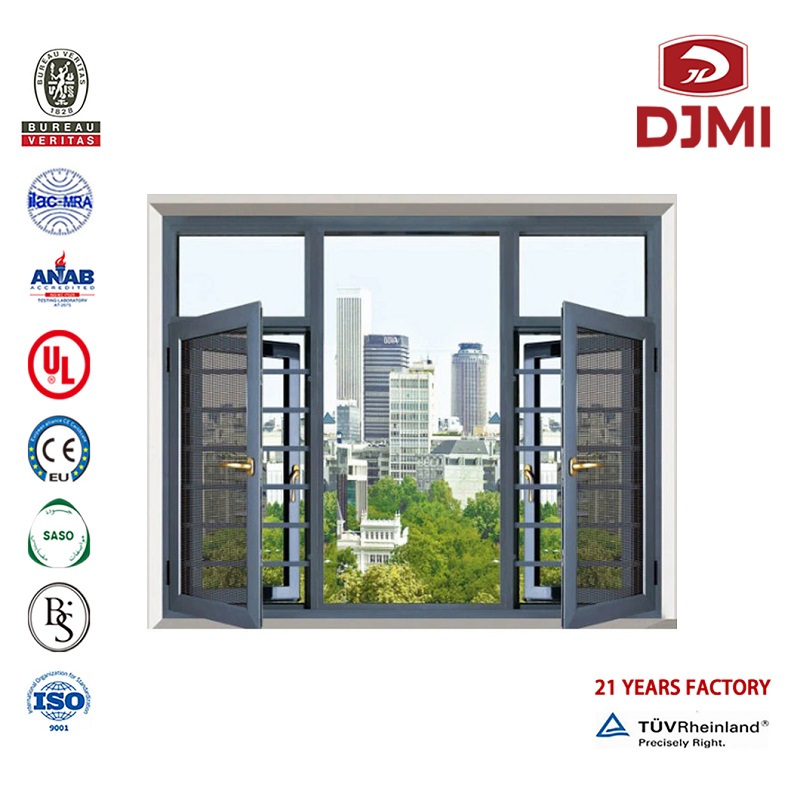 Мултифункционален френски стил Червен сандалов алуминиев прозорец за професионален въздушен поток Прозорец за американския па...