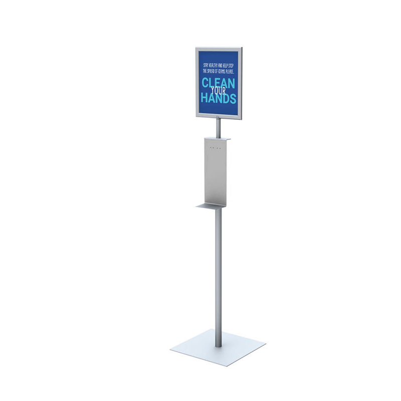 TMJ706 Free Standing Single Floor Metal Hand Sanitizer Display Rack