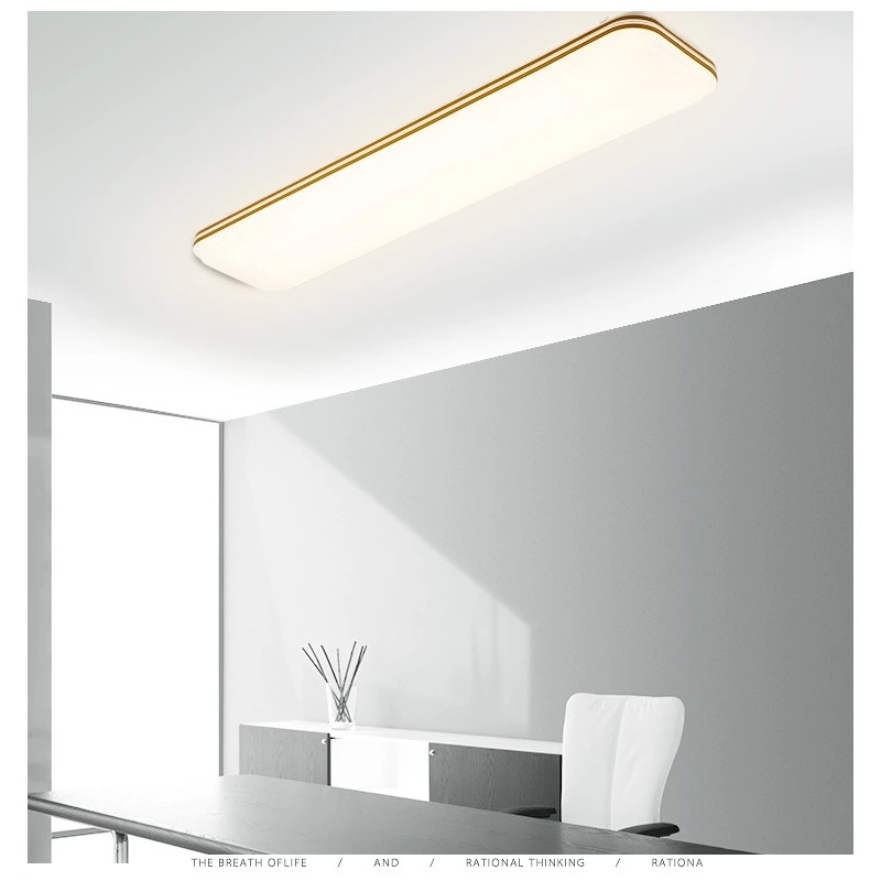 4FT LED Commercial Breakuth Shop Light Fiture 60W Low Bay Linear Flashmount Office Ceiling [4 lamp 32W Fluorescent Еквивалент] 5000K Daylight White ETL Листed