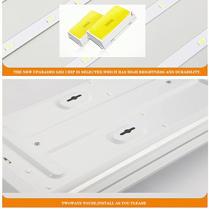 Свързани светодиодни обвивки Flashmount Light 4ft,LED Shop light for Garage - 5000K, ETL and Energy Star Certified,LED Linear Indoor Lights, LED Celing Light