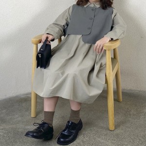 Loose-fitting sign Minimalist Stylish Casual Solid color Printed color памук и лен, които са по поръчка 19530 Риза Дрешки +Waistcoat