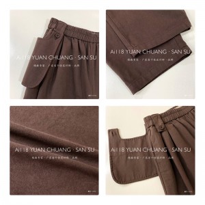 Свободни дамски панталони, съобразени с подходящи за всеки повод, най-удобни памучни ленени дрехи по поръчка 11713 Стилни и свободн...