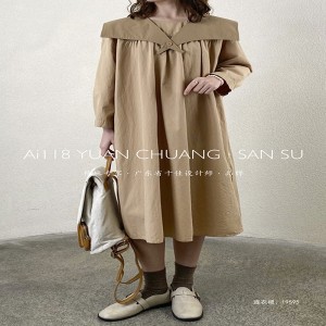 Свободен дизайн Минималистичен Стилен небрежен Едноцветен принтиран цветен памук и лен с големи размери