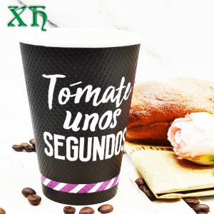 12oz пулверизирана хартиена чаша за стена