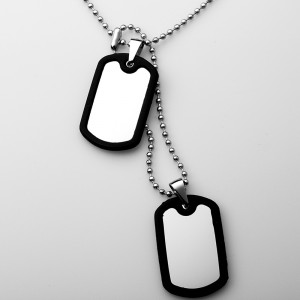 На едро двойно силиконово окачване за кучета с етикет за кучета