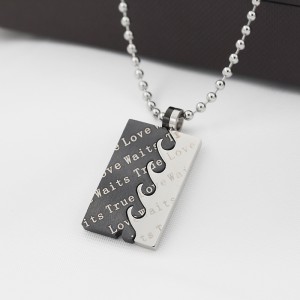 Колие с неръждаема стомана на две от едно истинско любовно колие