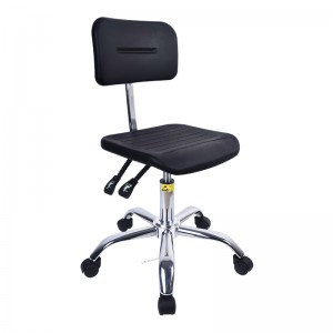 Промишлена безопасност Работещ гъвкав ESD Антистатичен стол за чиста стая от PU пяна