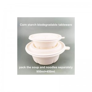 Екологично биоразградими контейнери за опаковане на храни, които отнемат кутийката за еднократна храна от царевично нишесте