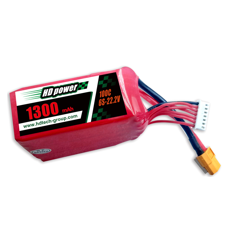 HD POWER 1300mAh 100C 6S 22.2V FPV липо батерия