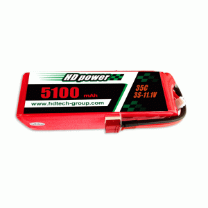 HD POWER 5100mA 3C 3S 11.1V липоматична батерия
