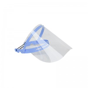 EN 166 Подвижен подвижен предпазен щит за защита срещу пръски Пластмасов предпазител за лице с регулируема рамка