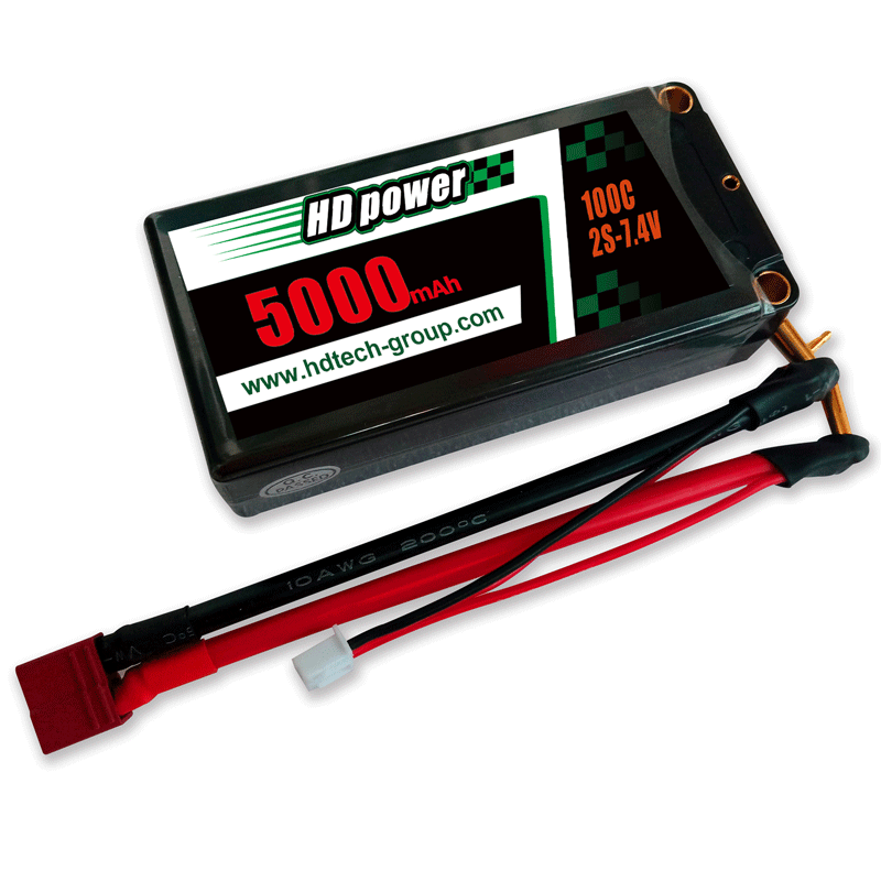 Твърд калъф 5000mAh 100C 2S 7.4V Shorty RC автомобилна батерия