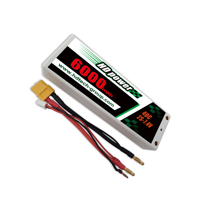 HD Power 600mAh 40C 2S 7.4V Hard case LiPO акумулатор