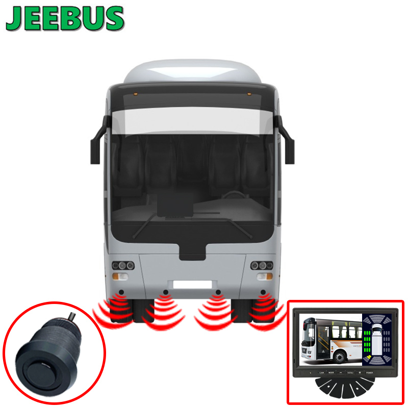 Система за следене на монитора на автомобилните автобусни паркинги HD 1080P Обратна камера с 16-сензорни устройства за следене на сляпо петно