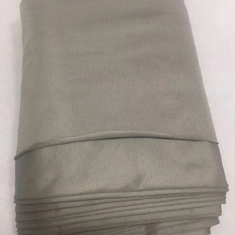 Посребрена мрежеста тъкан сребърна влакнеста мрежеста кърпа сребърна проводяща кърпа антирадиационна кърпа