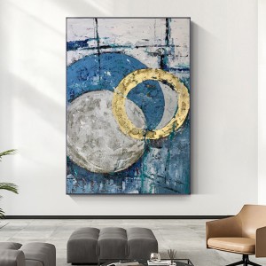 Нов дизайн 100% Ръчно рисувана платно изкуство снимка за декорация на стая Абстракт реколта маслена живопис