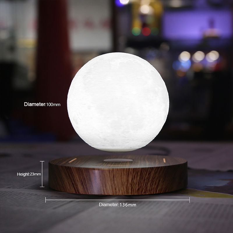 Творчески подарък Начало Офис декорации Дневна Осветление Докоснете превключвател Магнитна плаваща лампа 3D левитационна лунна светлина