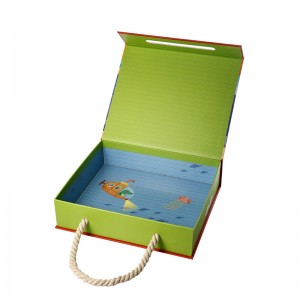 Търговия на едро персонализирано лого рециклирана играчка пъзел картон магнитна клапа подарък опаковка кутия кутия с дръжка