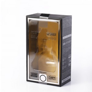 Печат на домашни любимци зарядно устройство за кола USB кабелна кутия Луксозни черни кутии за опаковки