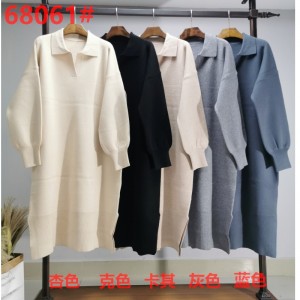 Модна тенденция прост е случаен joker основна плета ревера рокля 68061 \\\\ t