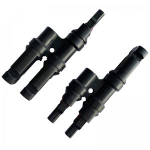 2 до1 слънчев конектор множество t клон фотоволтаичен конектор за слънчева панелна връзка мъжки и женски конектор