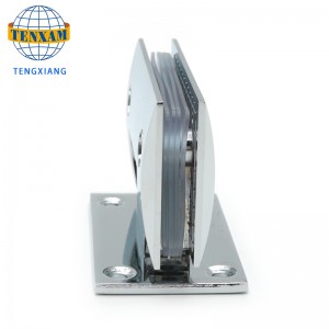 Наклонена баня Клип душ стая стъклен панта от неръждаема стомана скоба 90 градуса душ панта