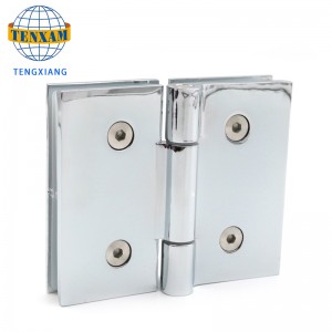 Китай производител висококачествено стъкло до стъкло 180 градуса цинкова сплав душ врата панта