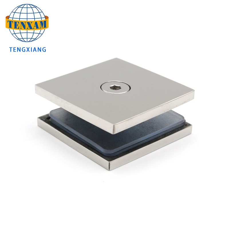 Китайски производител стъкло холдингов клипс хром 2 * 2 инчов клип месингов стъкло врата скоба вратаn прозорец панти 8-12mm стъклен с...