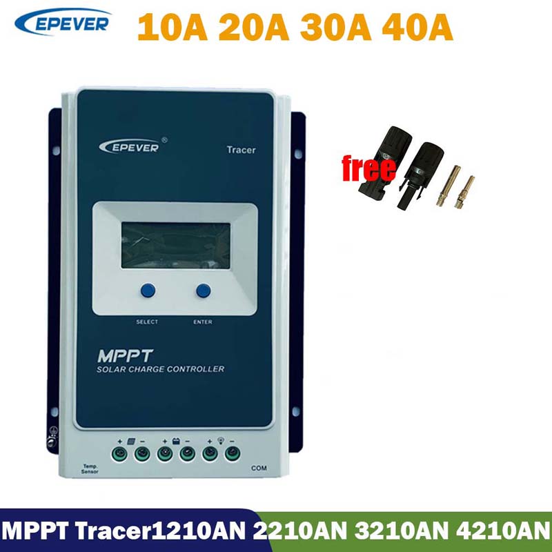 EPEVER MPPT TRACER 12V 24V 40A 30A 20A 10A SOLAR зареждащ регулатор на панела LCD дисплей за оловно-киселинна литиева батерия