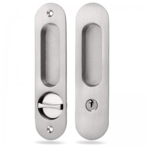 1701 Плъзгаща се врата Заключване Невидима вдлъбнатина дръжка ключалка за джобна врата за плъзгащ се дървен мебел хардуер