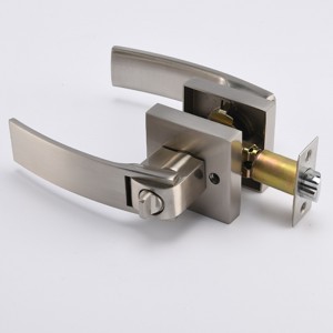 S7811 Сатен никел дръжка на вратата с ключалка и ключ, ключова ключалка за вход/door, лост за лов на входната врата