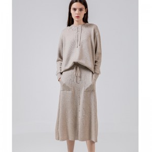 Случайна вълна плета с две части Hoodie set 69027 \\\\ t