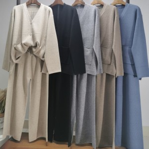 Моден случай на прост вълна пуловер Два парче малък жилетка 69059 \\\\ t