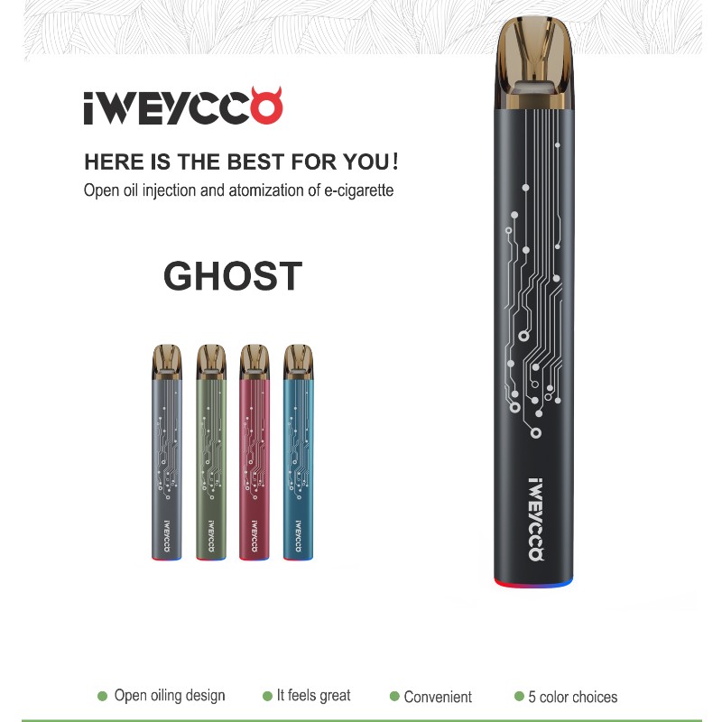 Iweycco Ghost Vape 650mAh 12W POD комплект електронни цигари 2ml патрон изпарител за вас